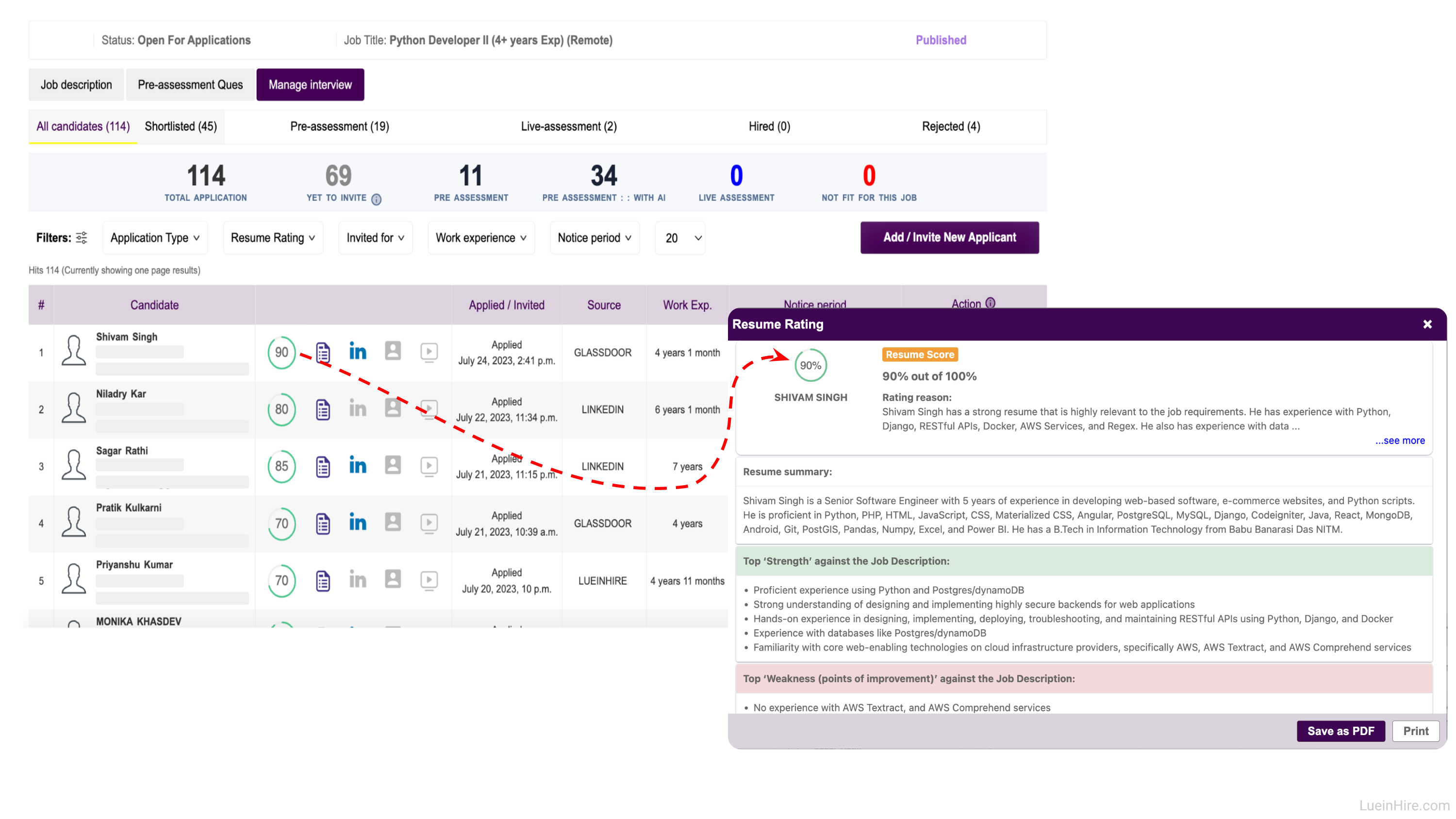 AI resume screening